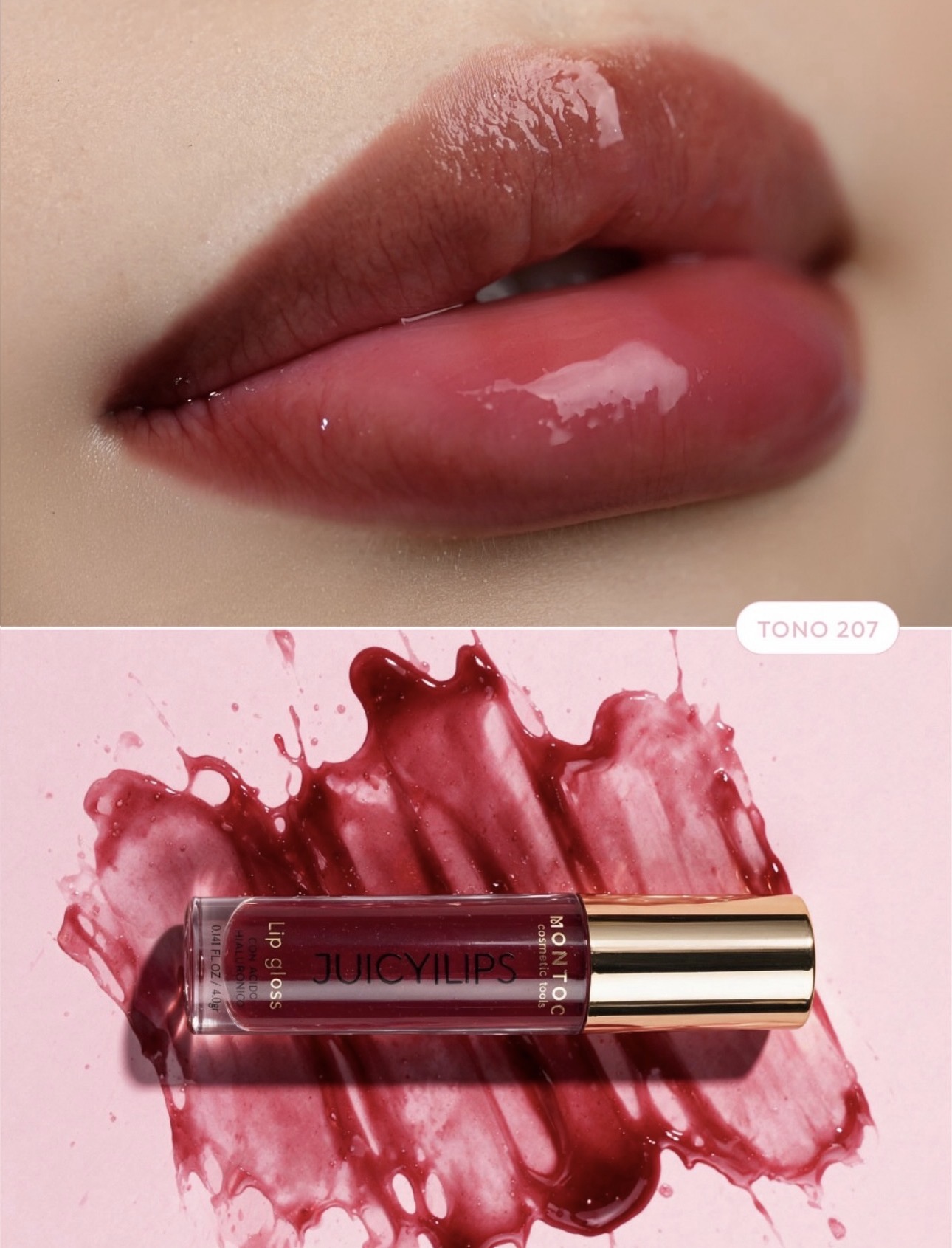 Lip Gloss Juicy Lips con ácido hialurónico