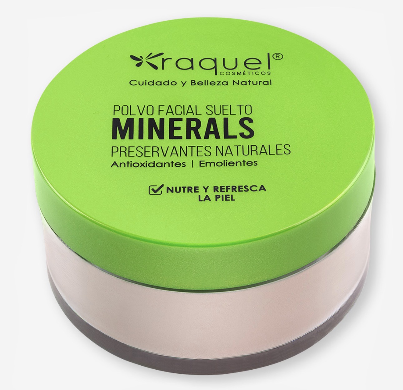 Polvo suelto traslúcido mate minerals con avena y trigo
