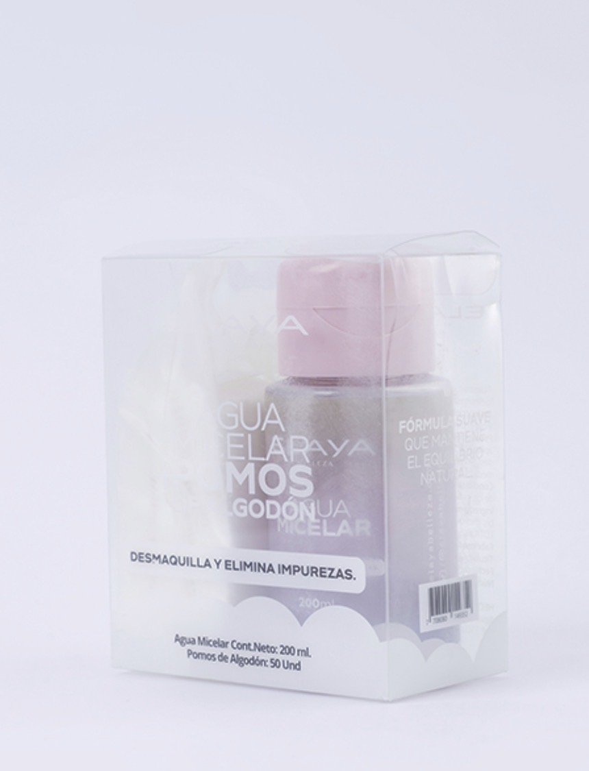 AGUA MICELAR + POMOS DE ALGODÓN